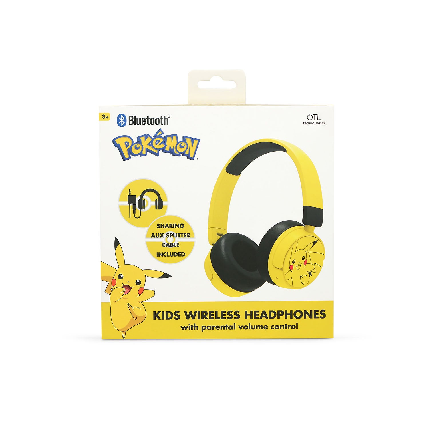 POKEMON Pikachu Trådløse Barnehodetelefoner 85/95dB