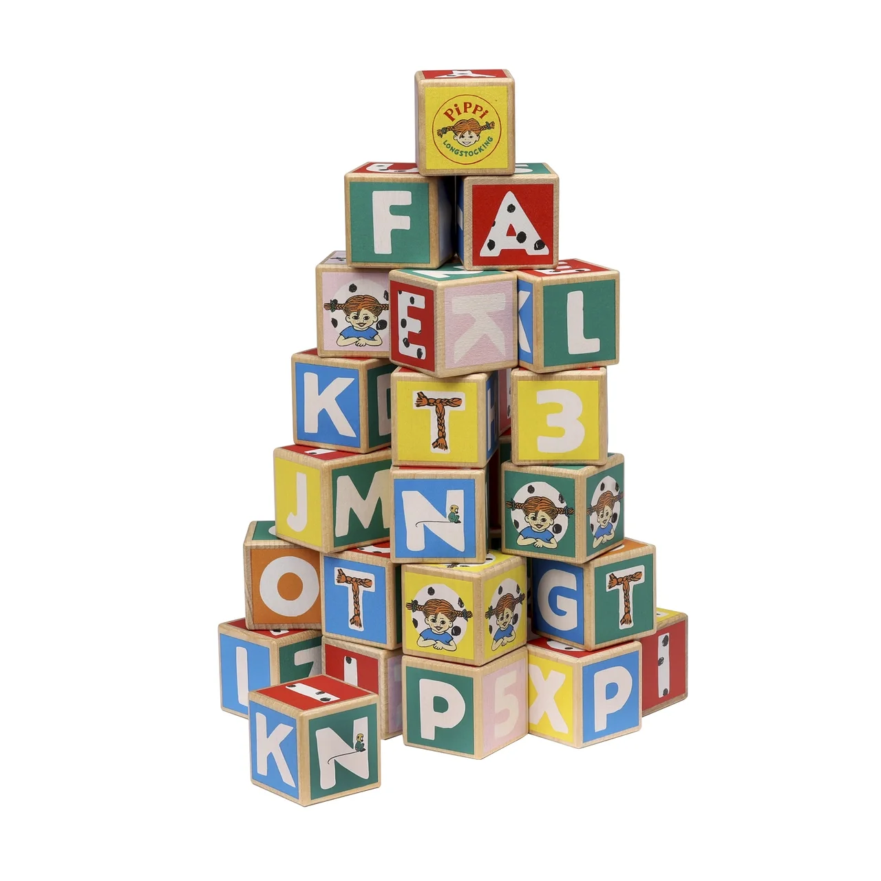 Pippi Bokstavblokker 36 stk