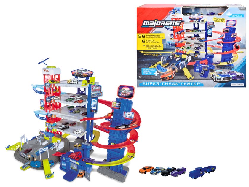 Majorette Super Chase Center Med 5 Biler