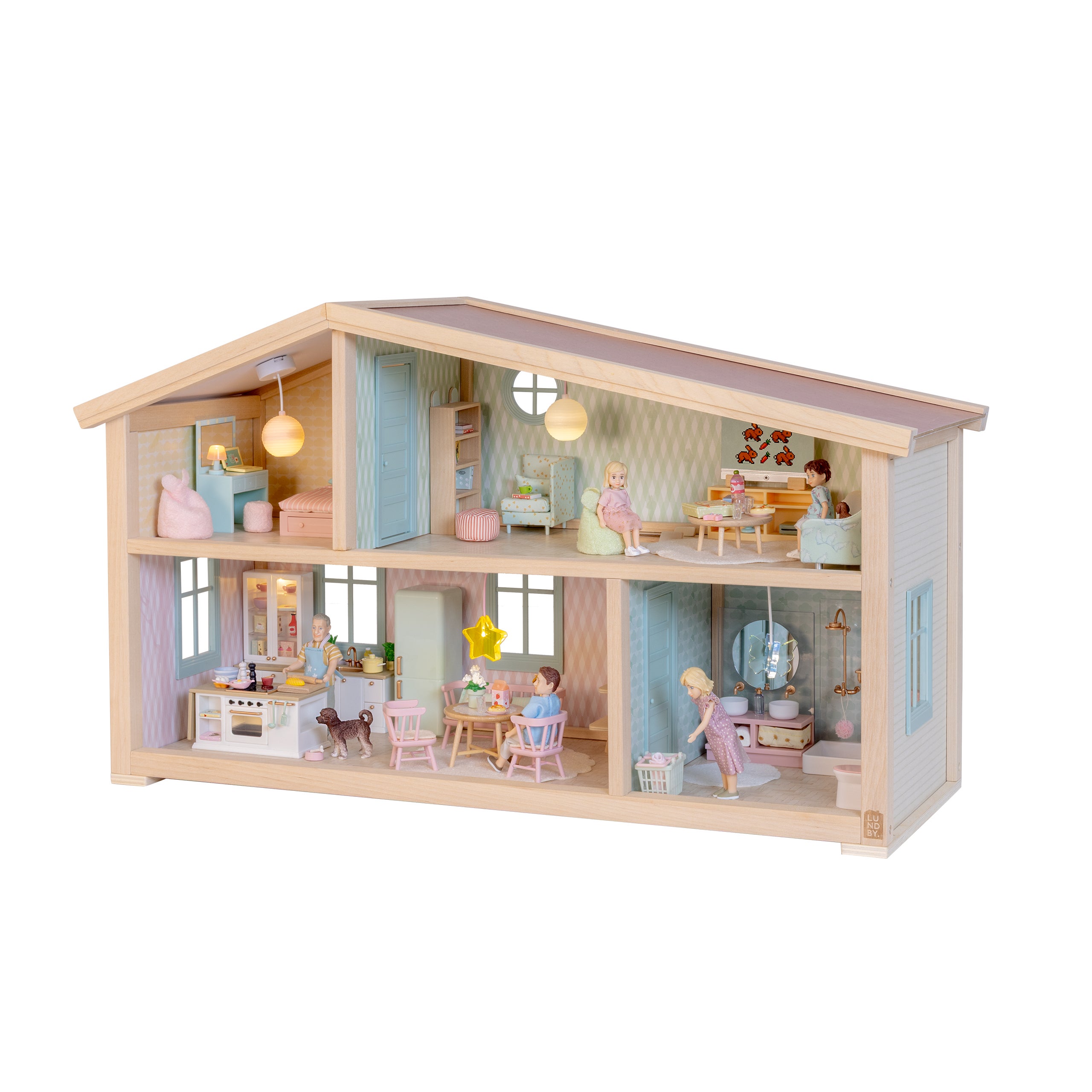 LUNDBY Star House Dukkehus i tre