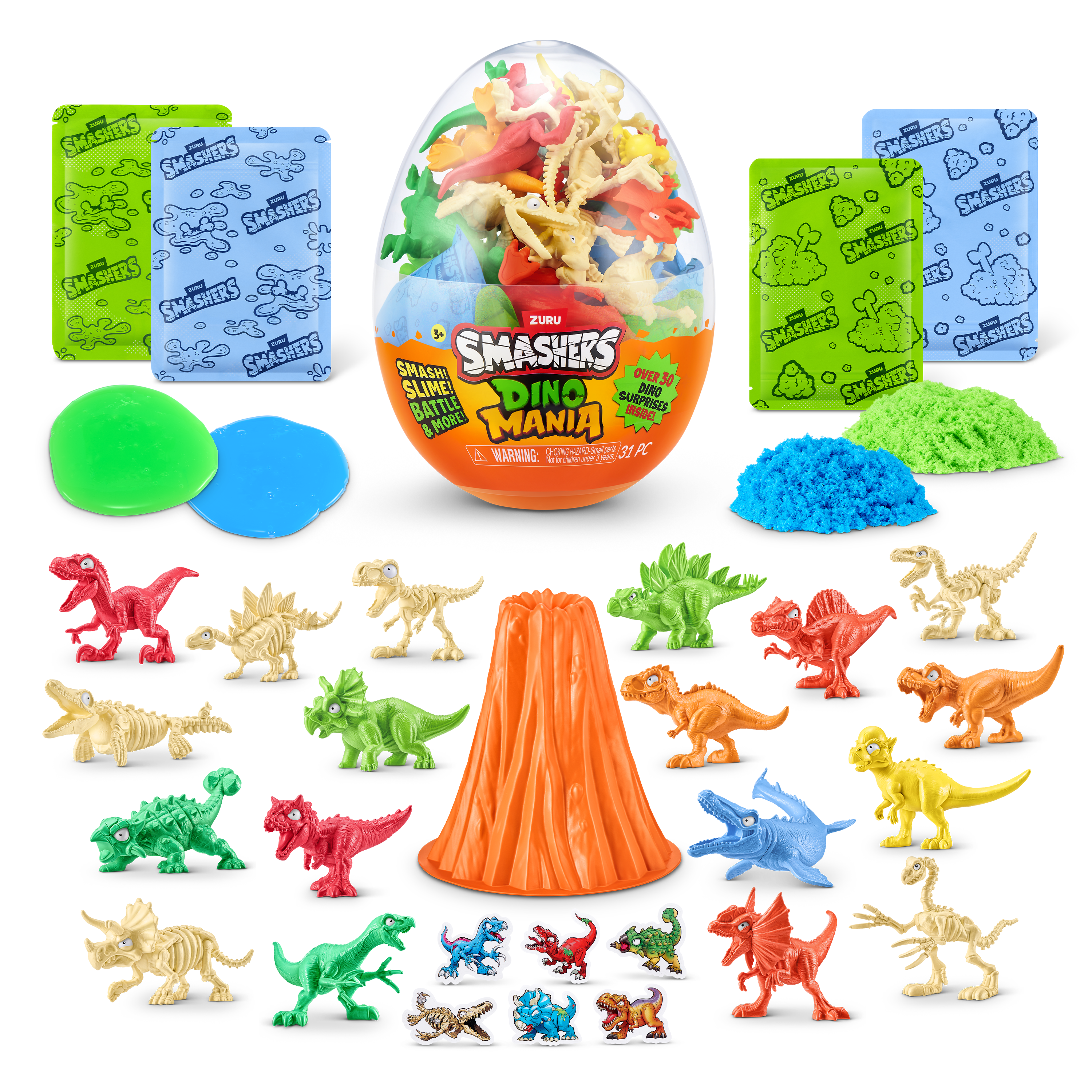 Smashers Dino Mania Stort egg