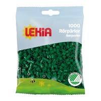 Perlerør 1000 stk Jungelgrønn