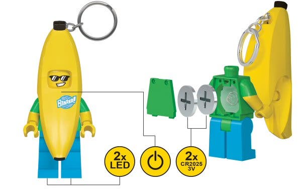 BANANA GUY Key Light: nøkkelring med LED-lys