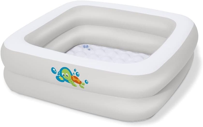 Oppblåsbar babypool 86x86 cm med quiltad bunn – Bestway Scrub-A-Dub