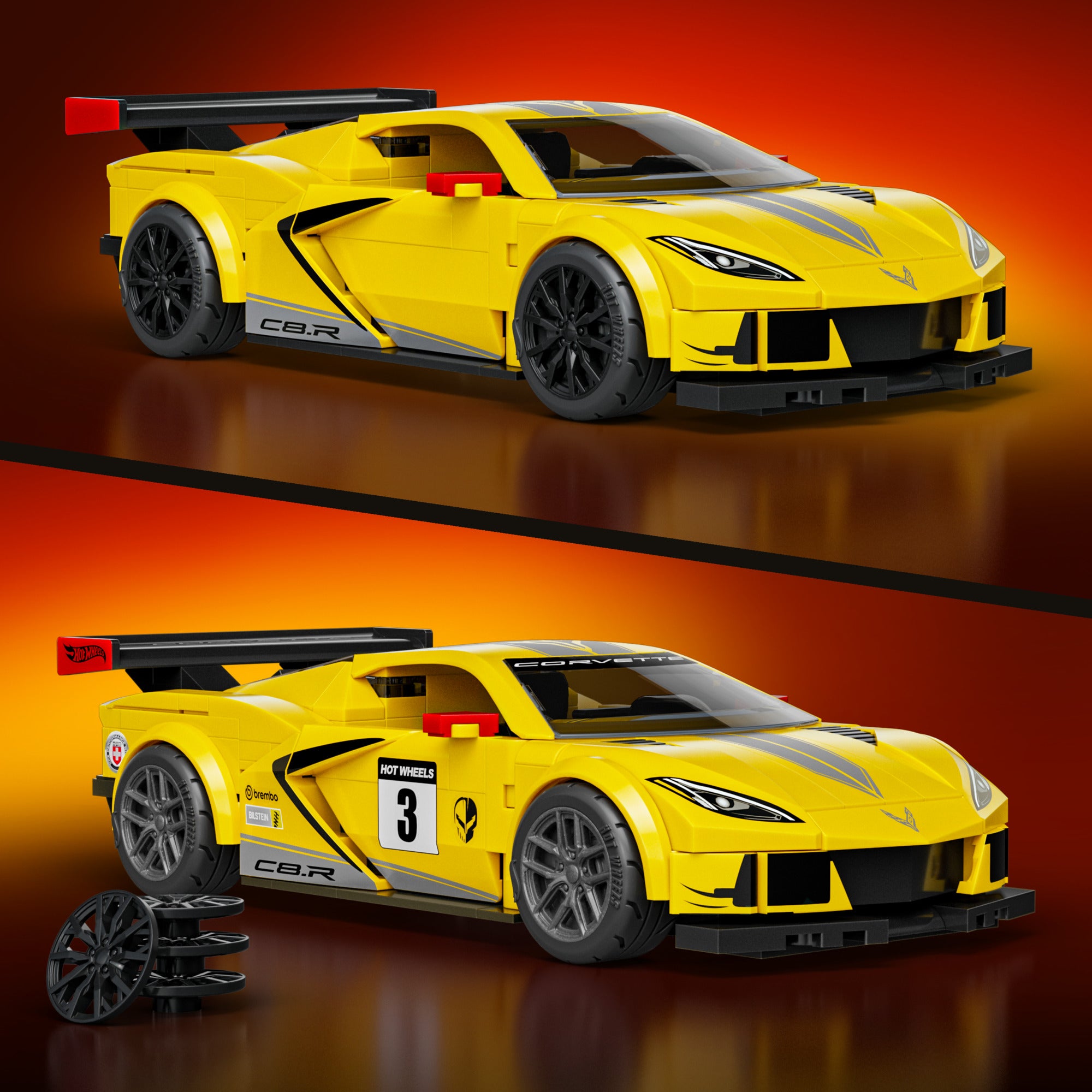 Hot Wheels Corvette C8.R byggesett