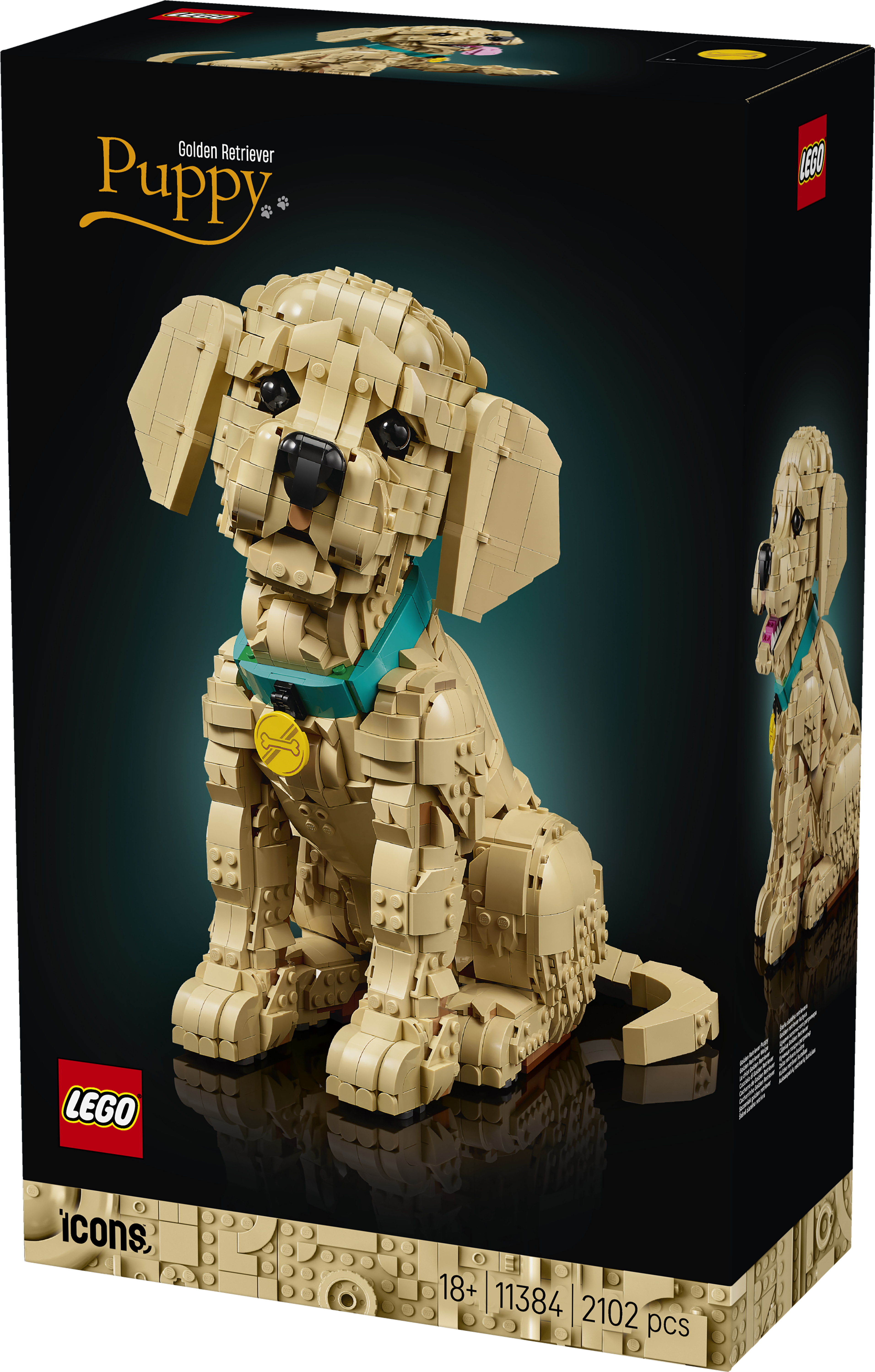 LEGO® Icons Golden retriever-valp, dyrefigur 11384