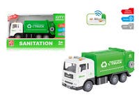 Rapid Speed - Søppelbil 1:32 grønn lyd & lys