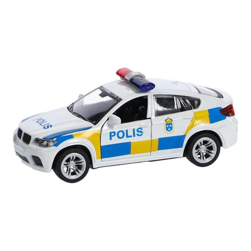 Politi bil i metall 1:32 Svensk