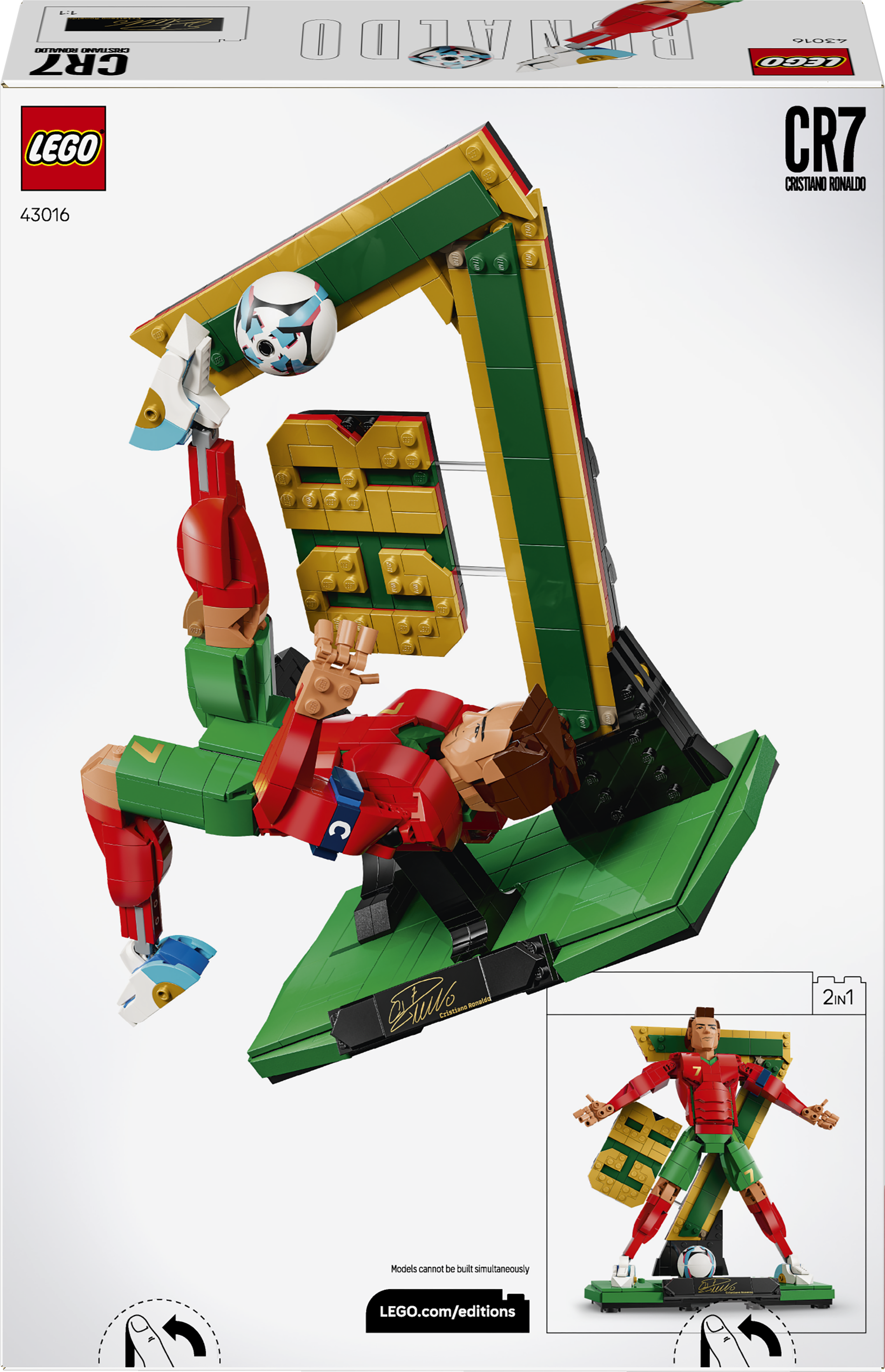 LEGO® Editions Fotball-legenden Cristiano Ronaldo. Byggesett 43016