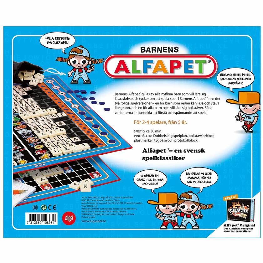 Alga, Barnas Alfapet