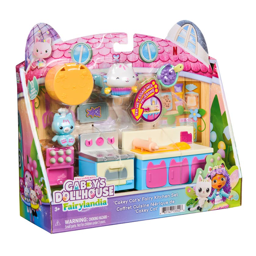 Gabby's Dollhouse Cakey Cat Fairy Kitchen lekesett