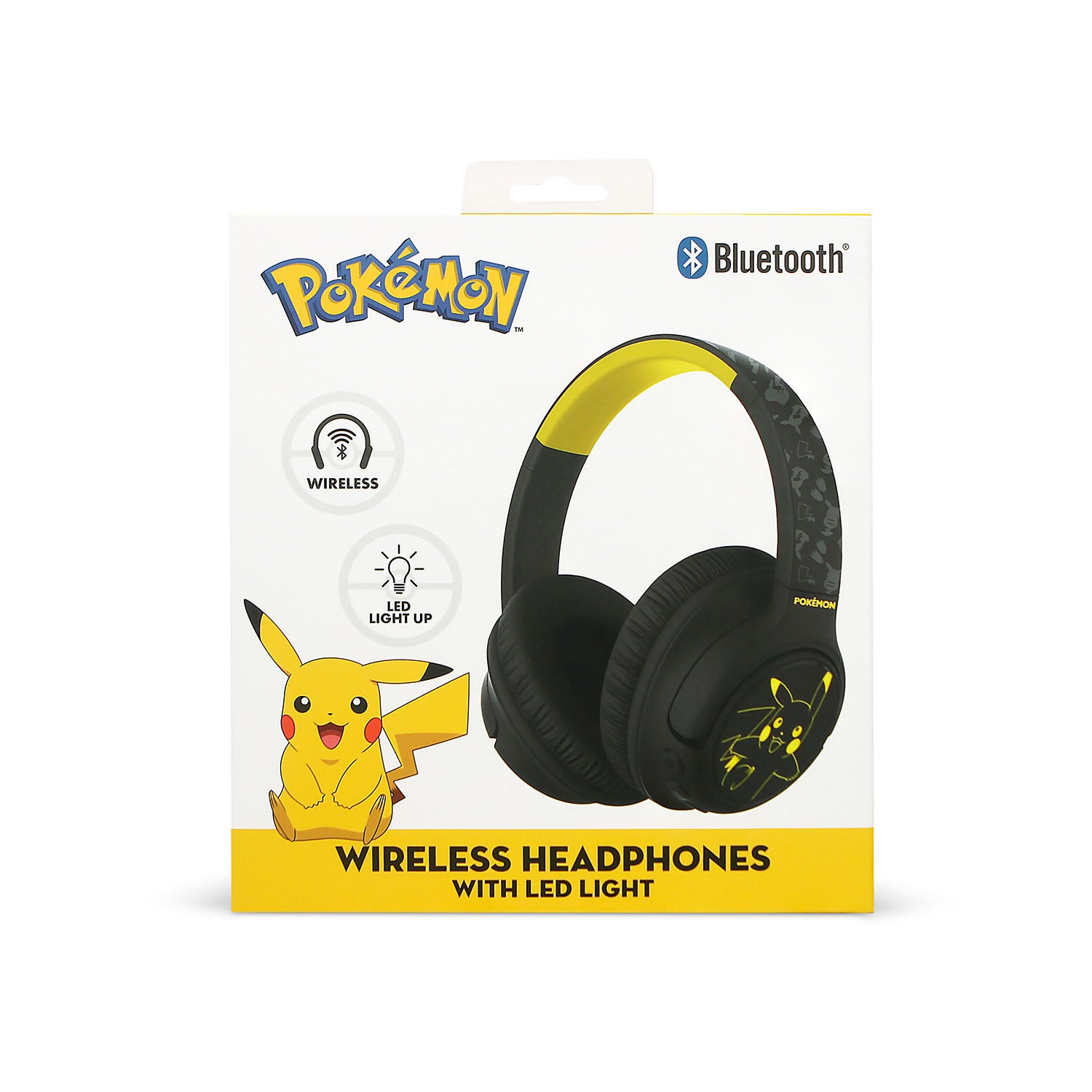 Pokémon Pikachu trådløse hørlurer med LED-lys