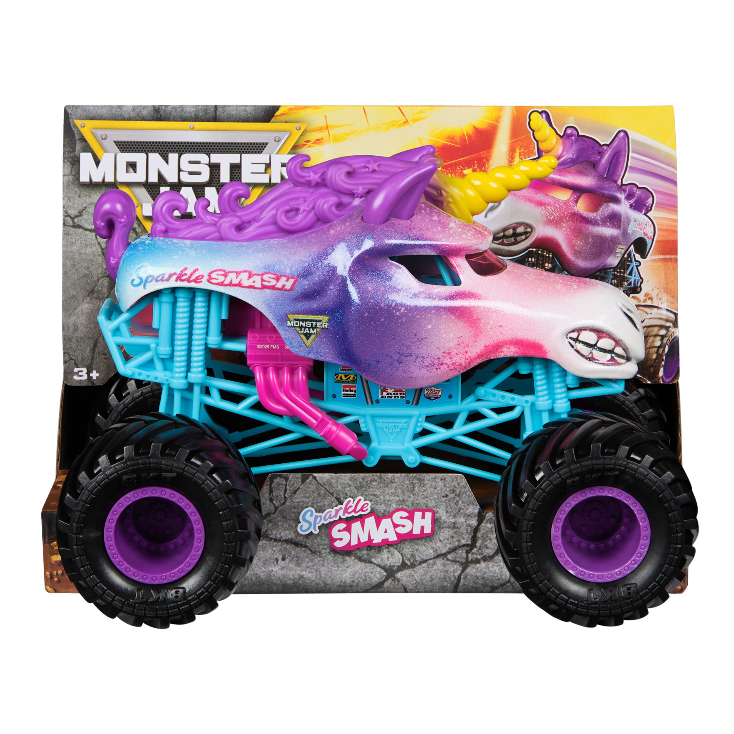 Monster Jam 1:24 die-cast Sparkle Smash