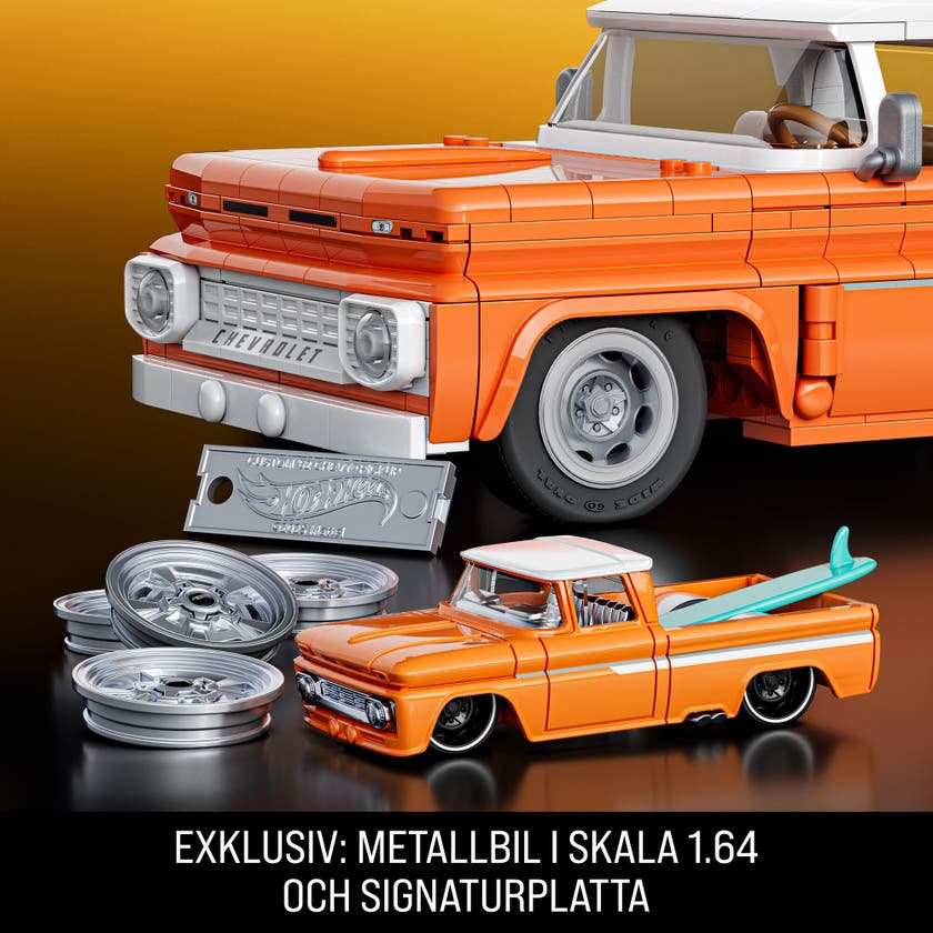 Mattel Brick Shop Hot Wheels Custom '62 Chevy Pickup konstruksjonsleke