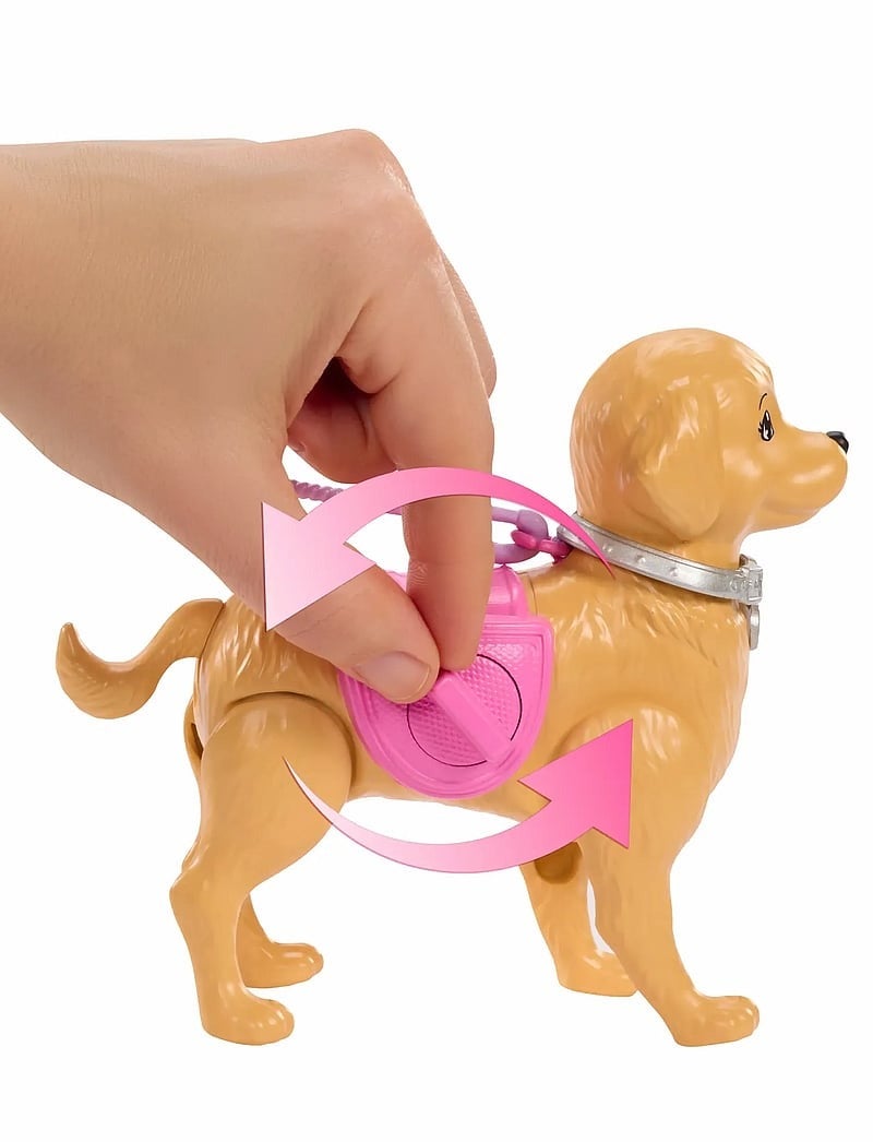 Barbie Walk & Potty Pup med dukke og gående valp