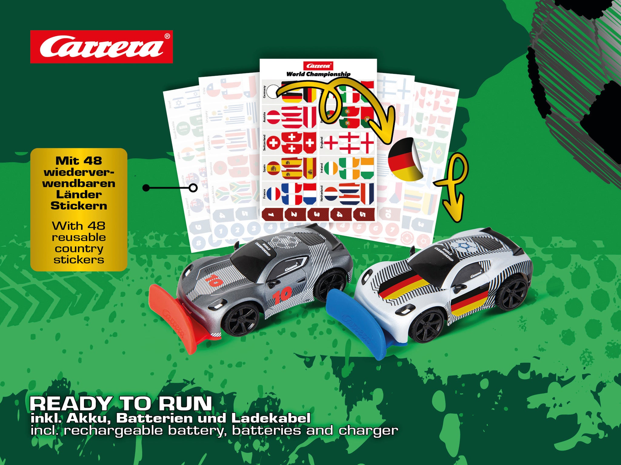 Carrera RC World Championship Soccer Set – fjernstyrt fotball for to spillere
