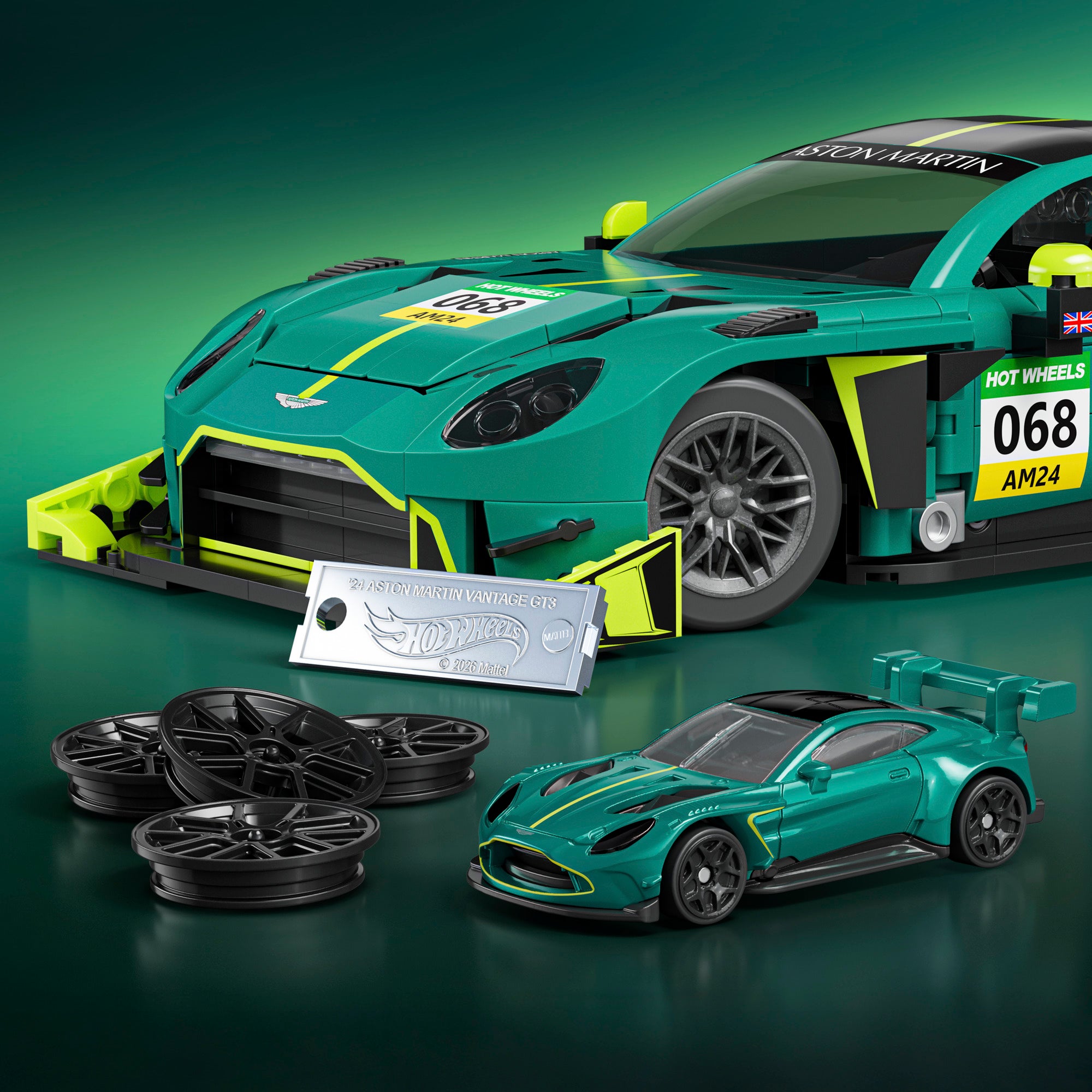 Mattel Brick Shop Hot Wheels 24 Aston Martin Vantage GT3