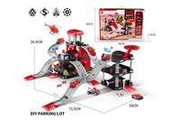 Garasje, bilbane med 7 biler med tilbehør Brannbil