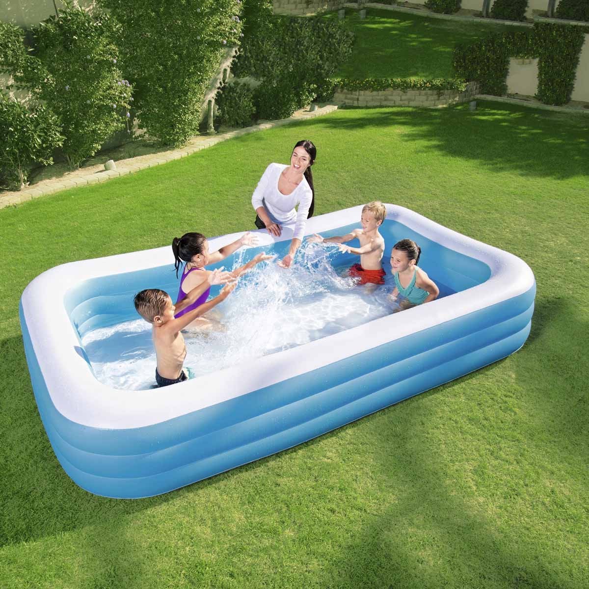 Bestway, Familiebasseng 3 ringer 305x183x56 cm 1161 liter