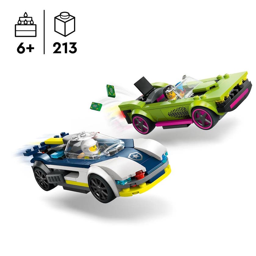 LEGO City 60415, Jakt med politibil og muskelbil
