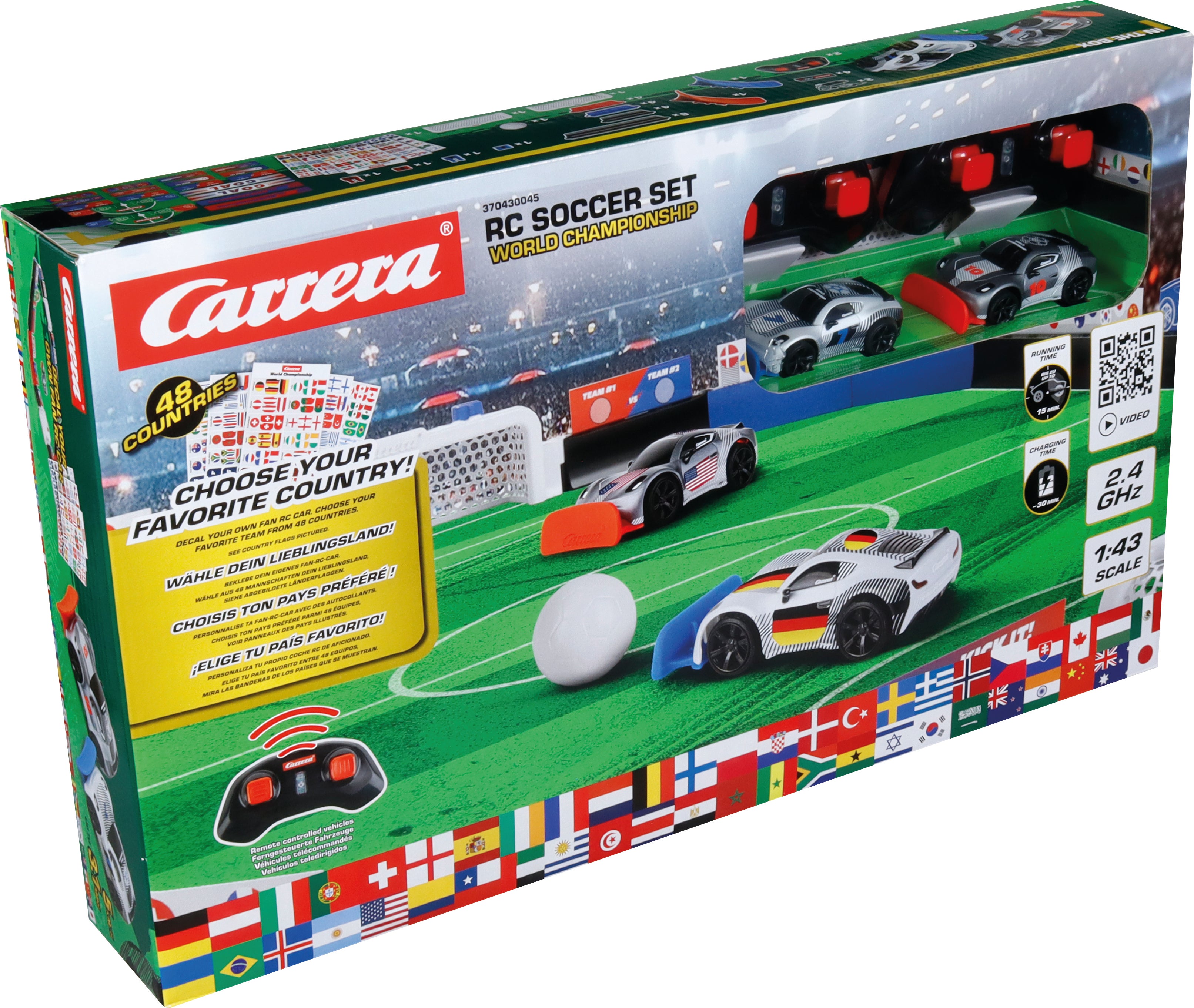 Carrera RC World Championship Soccer Set – fjernstyrt fotball for to spillere