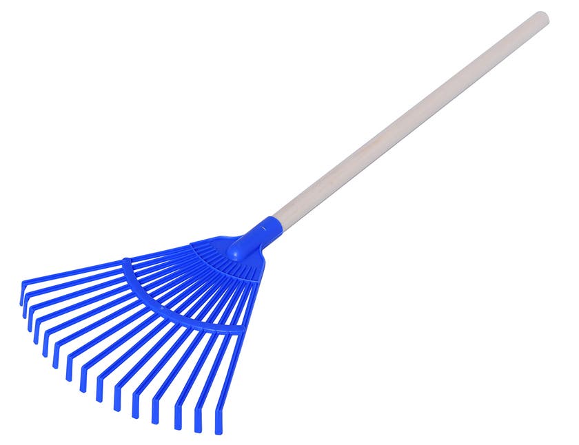 Plasto - Løvrake med treskaft asst farger