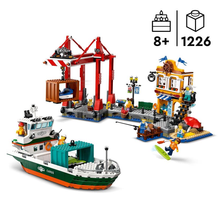 LEGO City 60422, Kysthavn med lastefartøy