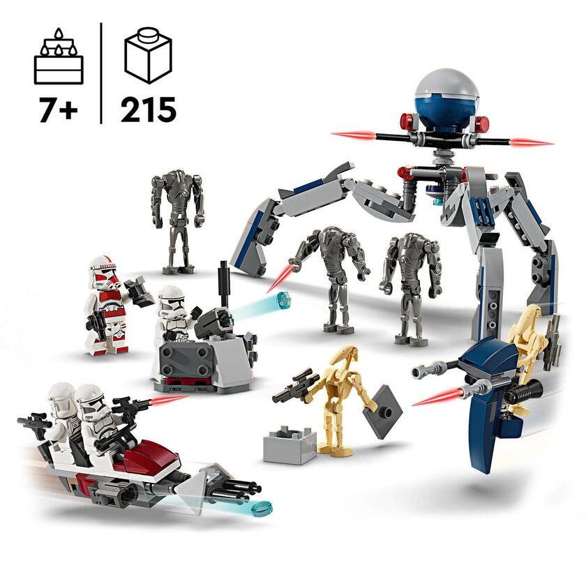 LEGO Star Wars 75372, Clone Trooper™ & Battle Droid™ Kamp-pakke