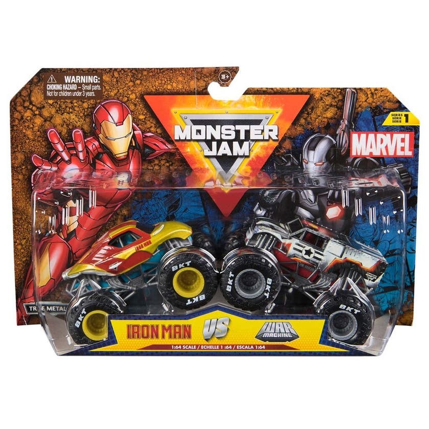 Monster Jam 1:64 Marvel 2-pakning - Iron: War Machine