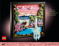 Landskap med japanske kirsebærtrær