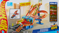 Hot Wheels City Roller Coaster Rally-banzesett med 5 biler