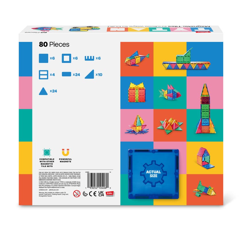 TYTAN Magnetiske brikker 80 deler