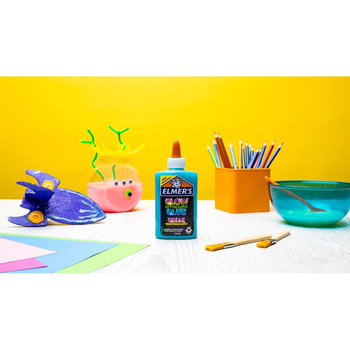 Elmer's 147 ml Selvlysende Flytende Lim Blå