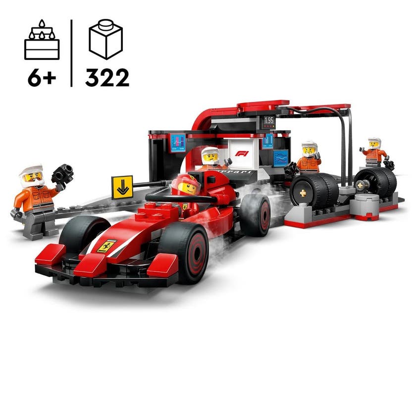 LEGO City Formel 1 60443, F1® depåstopp og depåteam med Ferrari bil