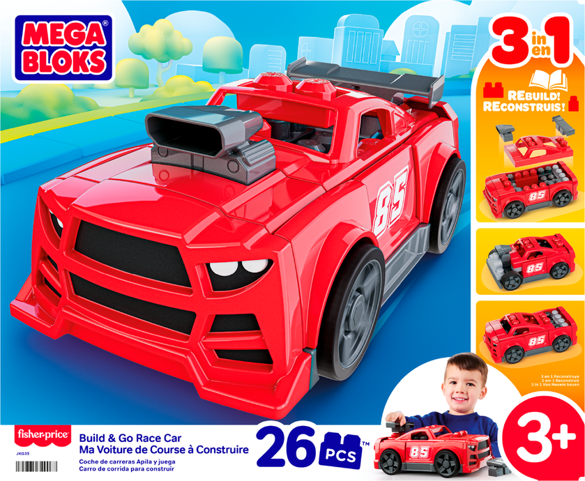 MEGA BLOKS Build & Go Race Car 26 deler