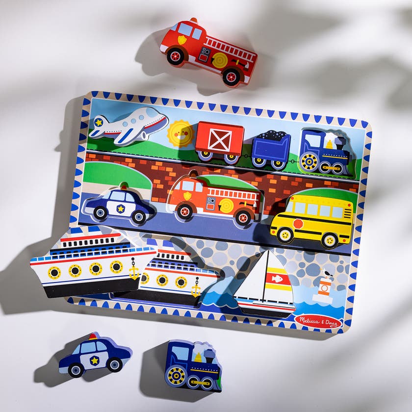 Wooden Chunky Puzzle Vehicles