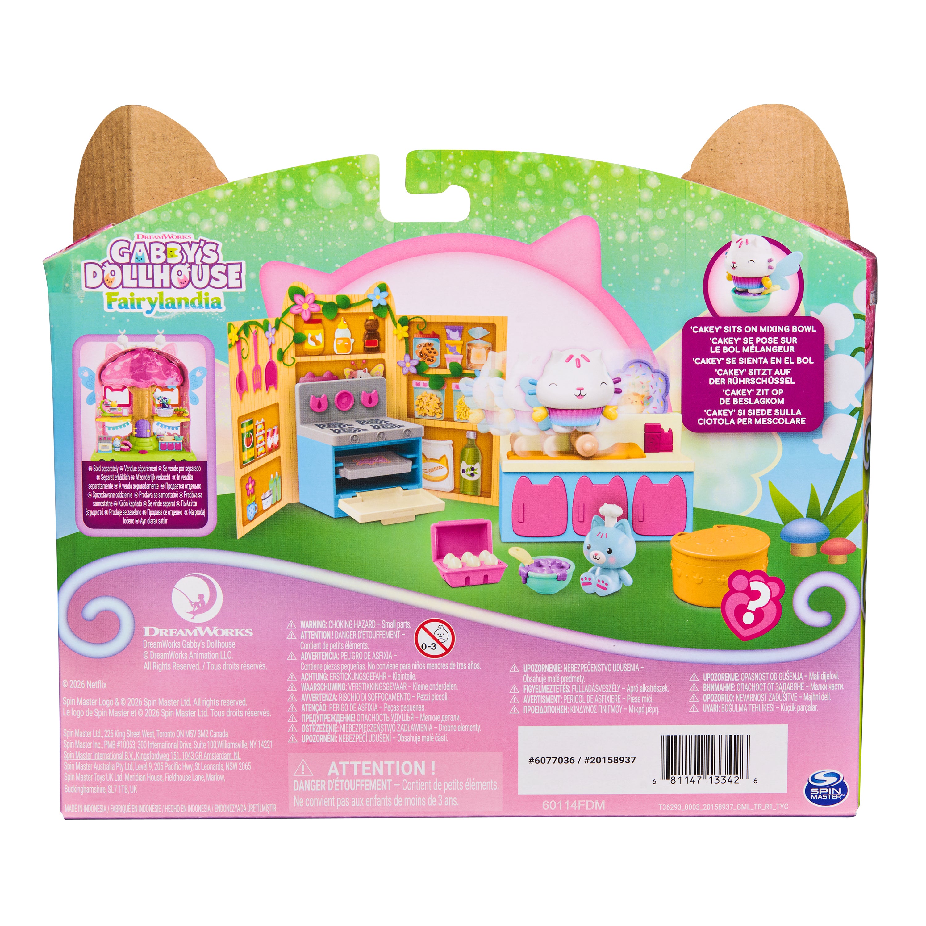 Gabby's Dollhouse Cakey Cat Fairy Kitchen lekesett