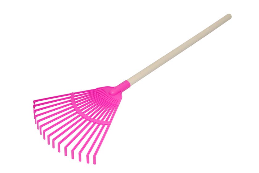 Plasto - Løvrake med treskaft asst farger