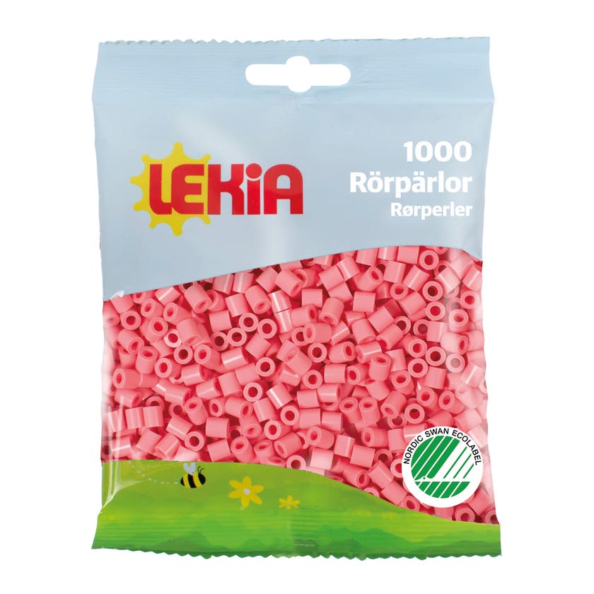 Rørperler 1000 stk Varmrosa