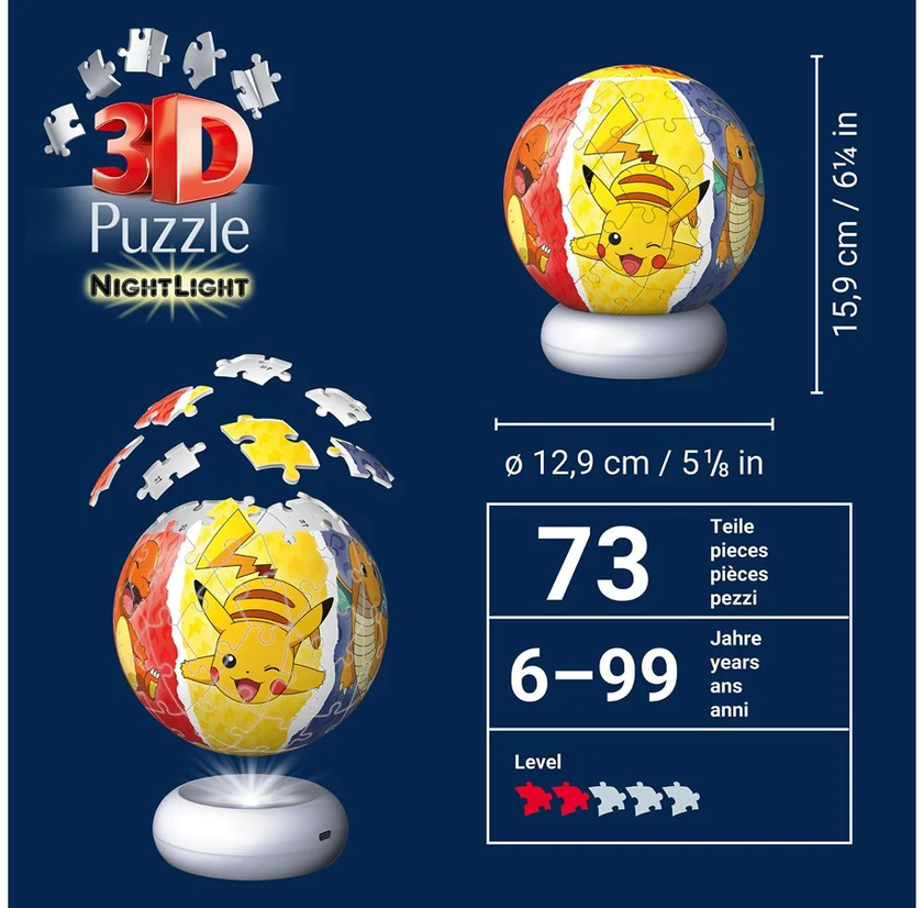 Ravensburger Pokémon 3D-puslespill Nattlampe