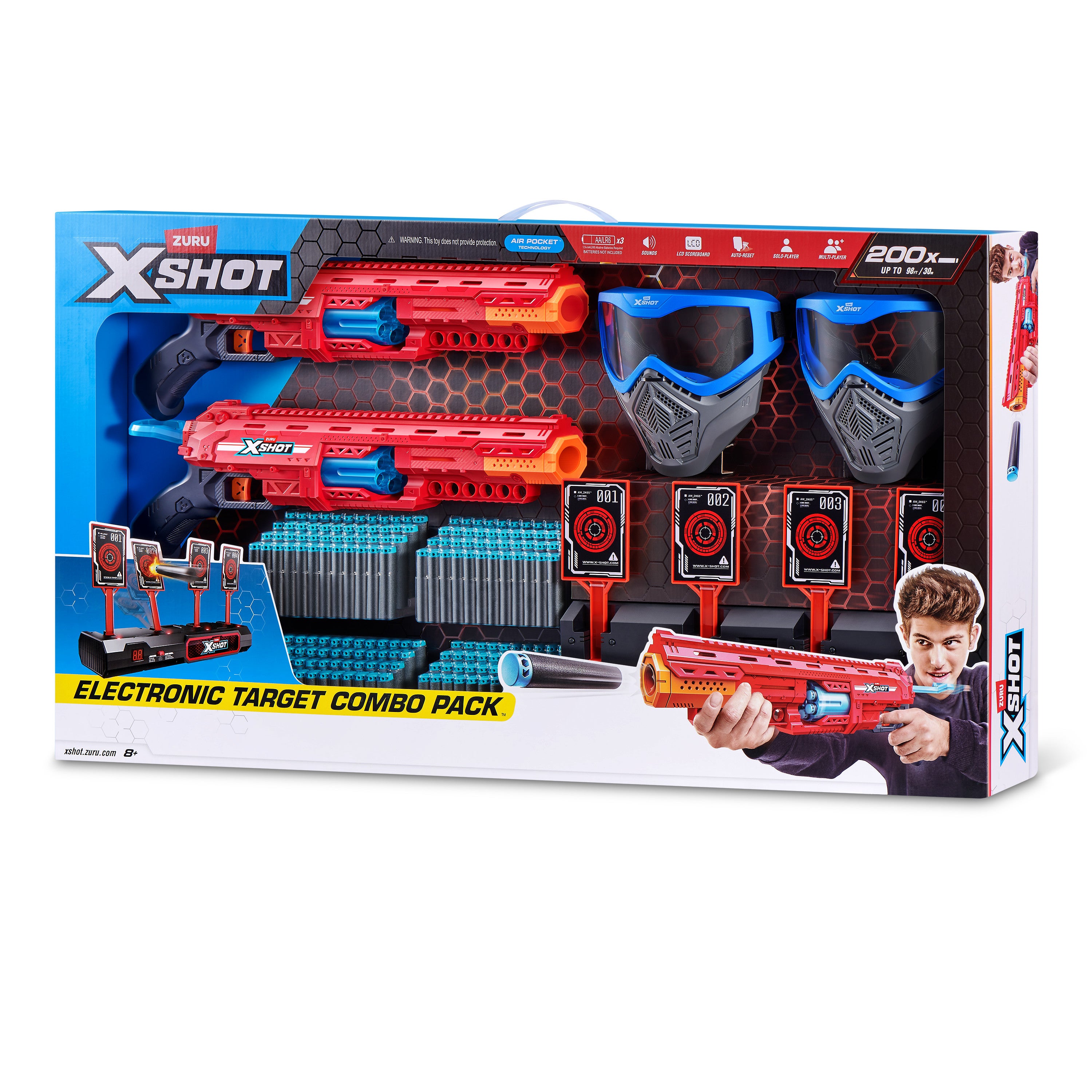 XSHOT Combopack 2 Blastere med interaktiv målskive