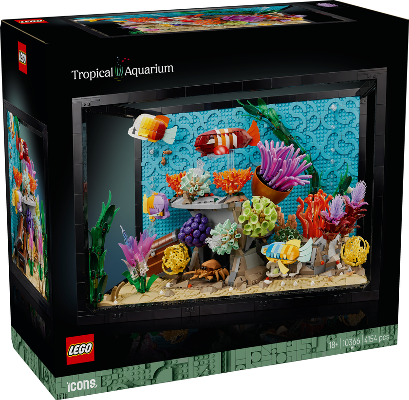 LEGO® Icons Tropisk akvarium. Hobbysett. Byggbart akvarium for voksne 10366