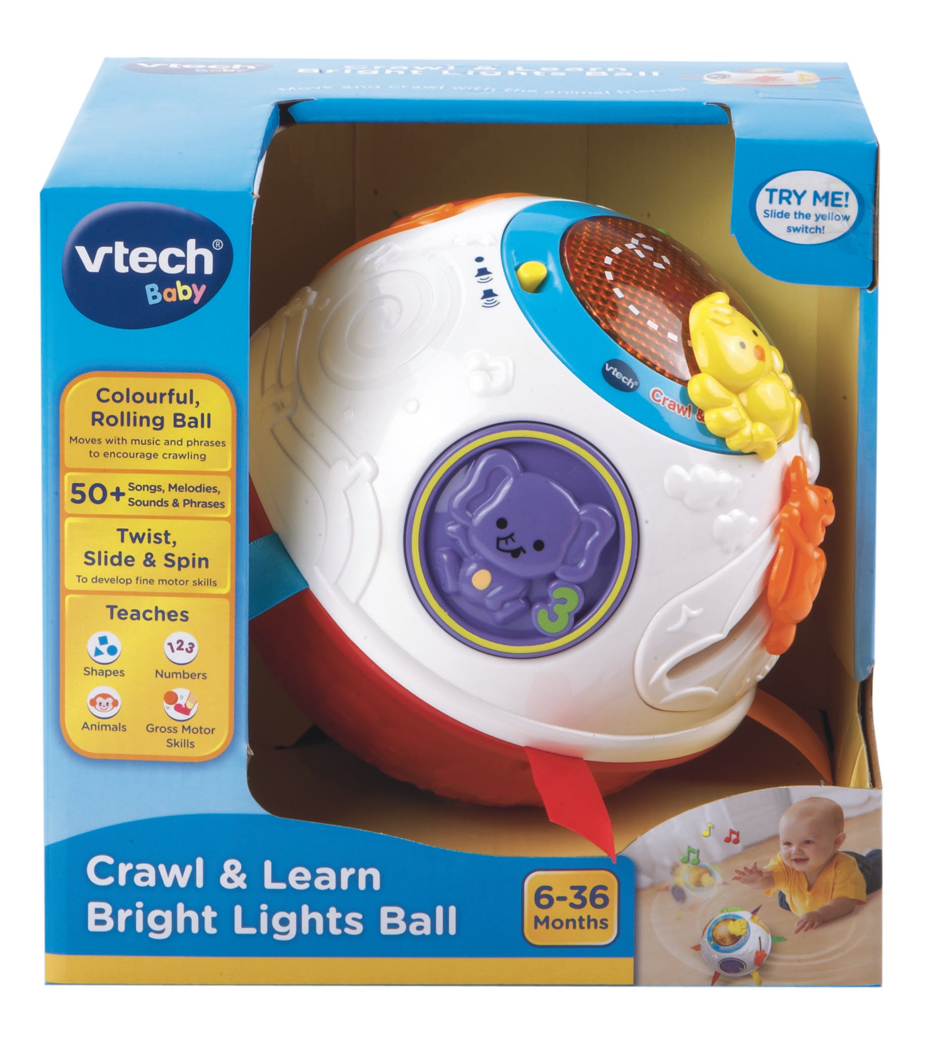 Vtech Baby krabbe- og lerebold NO
