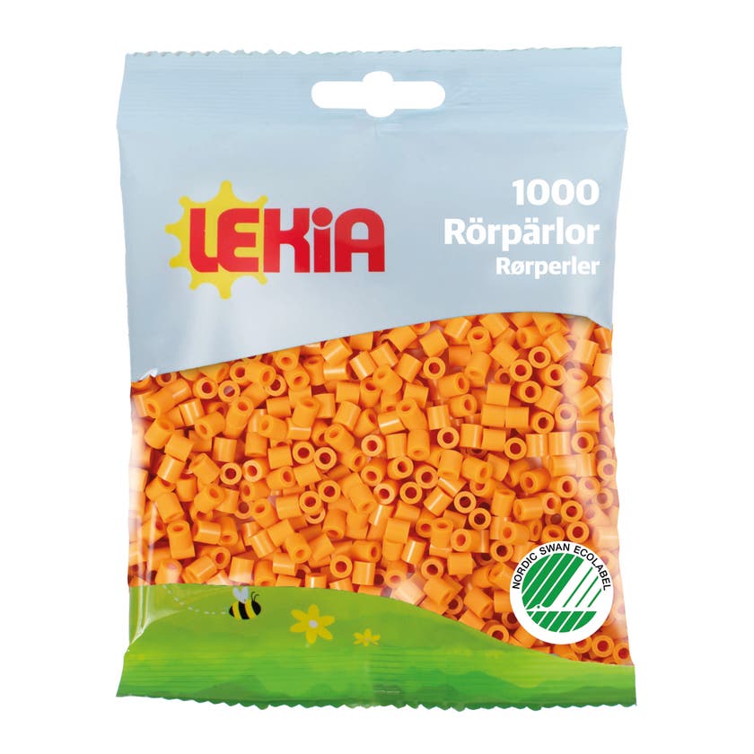 Rørperler 1000 stk Ravgul