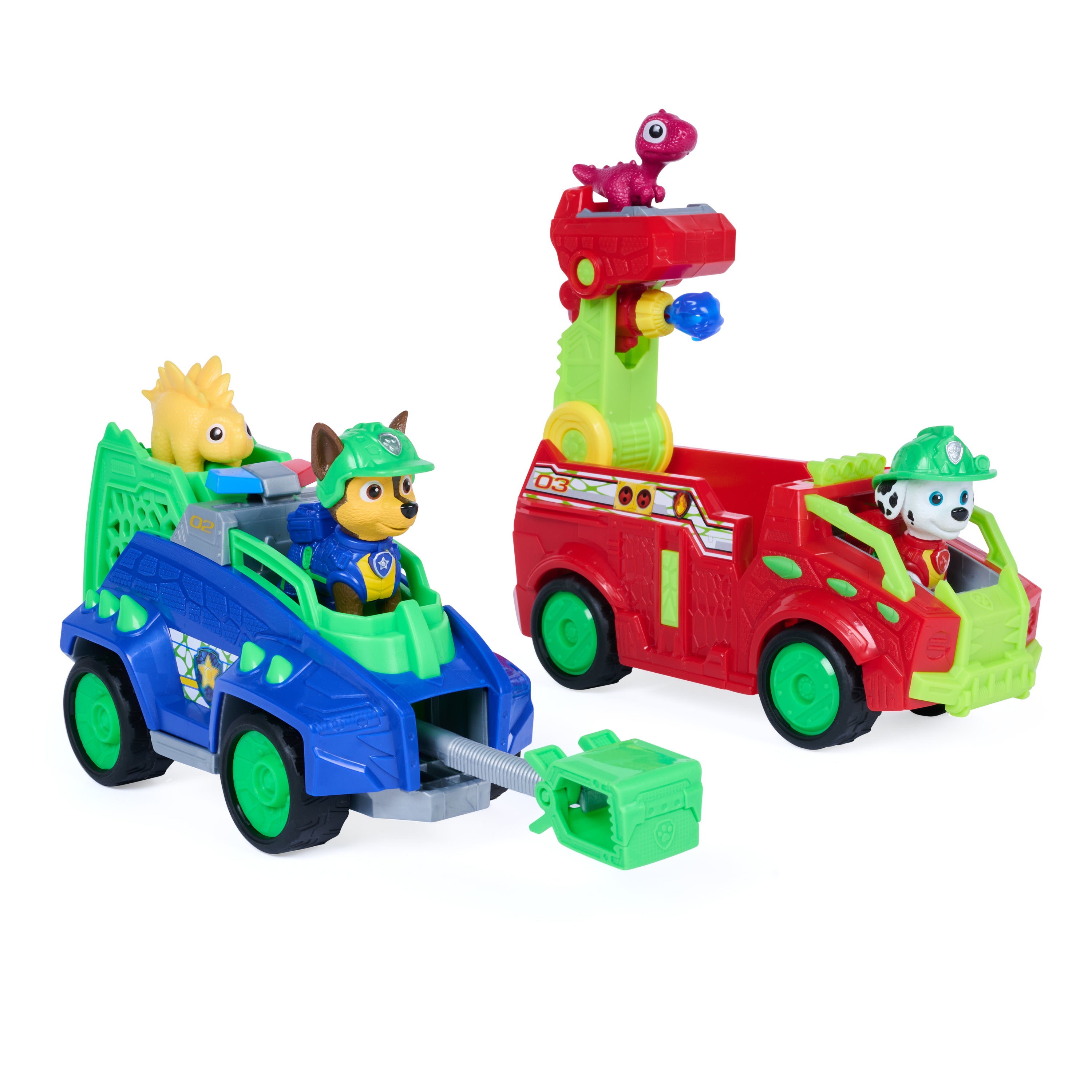 Paw Patrol Movie 3 Dinosaur-kjøretøy 2-pack