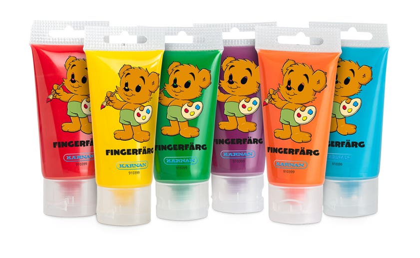Bamse Fingermaling 6-pakk