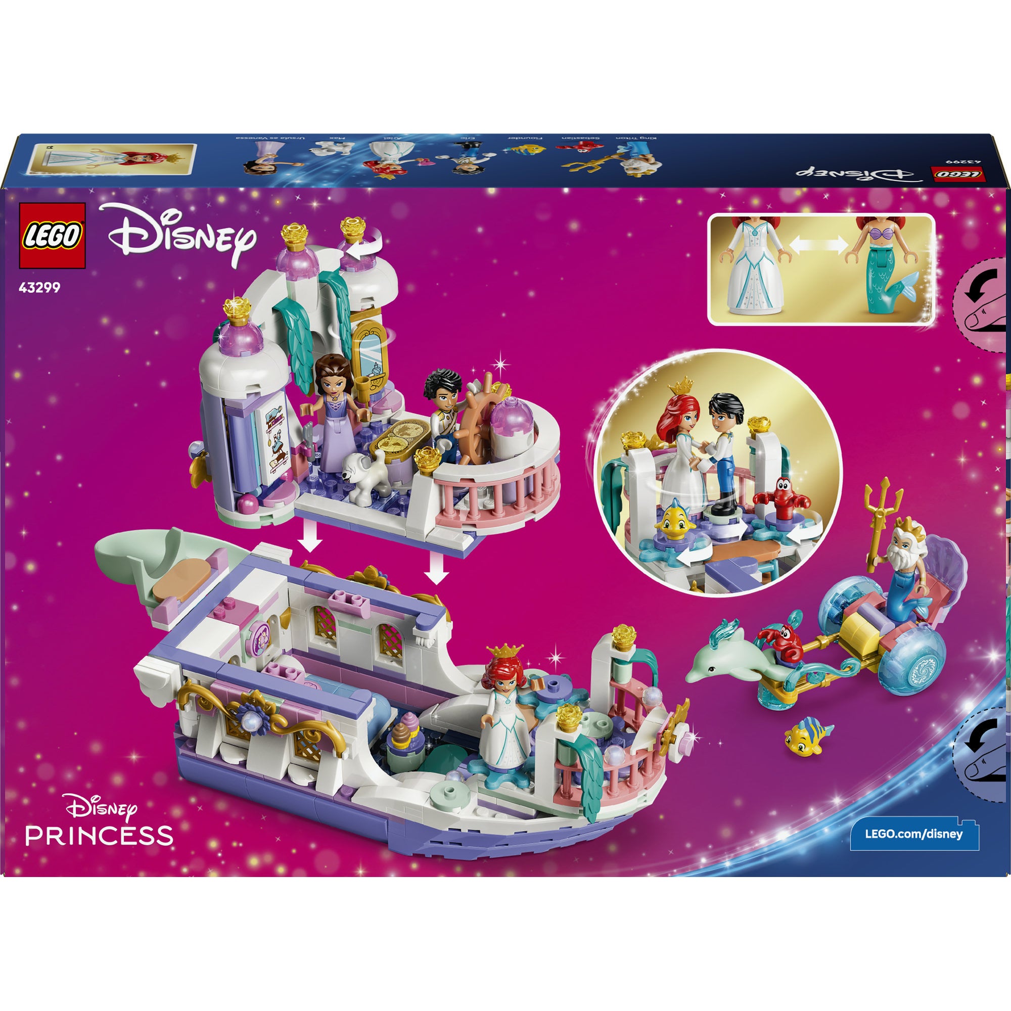 LEGO® ǀ Disney Princess Prinsesse Ariels bryllupsbåt 43299