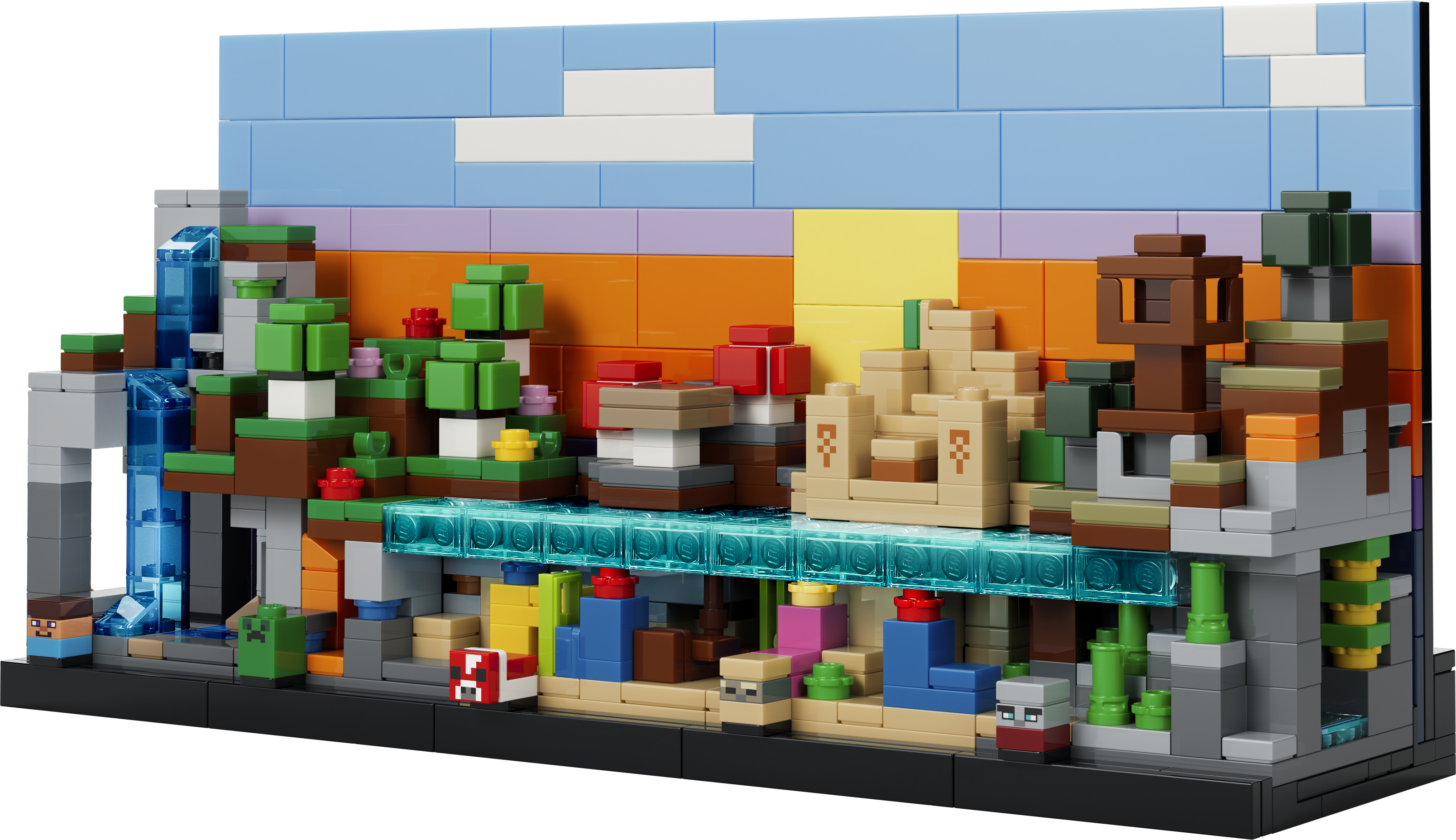  LEGO® Minecraft® Minibiomer. Byggbar gaming-kunst 21589