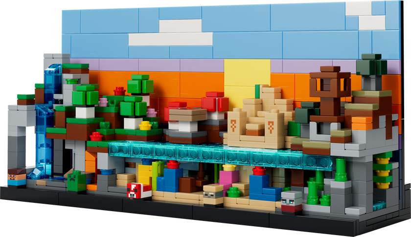 LEGO® Minecraft® Minibiomer. Byggbar gaming-kunst 21589