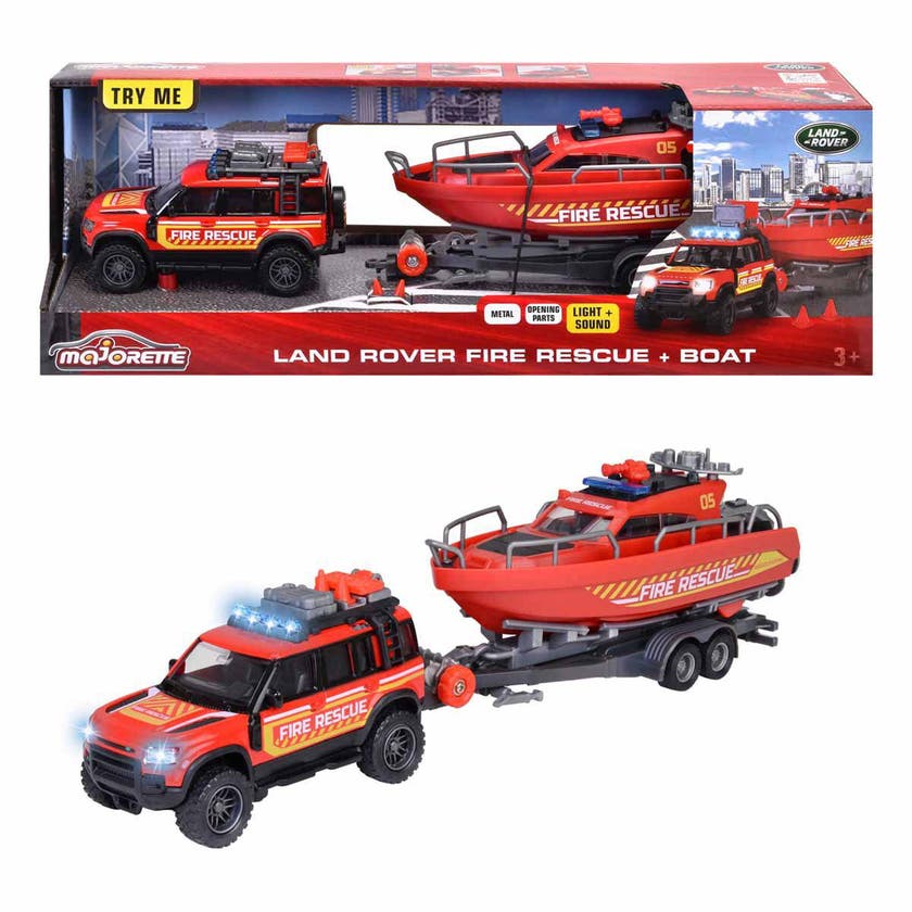 Majorette Grand Series, Land Rover Brannbil med Redningsbåt